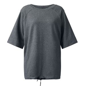 Lululemon Split Short Sleeve Tie Hem Mid Weight Gray Shirt Size